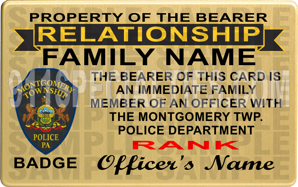 Police Gold Card Cards